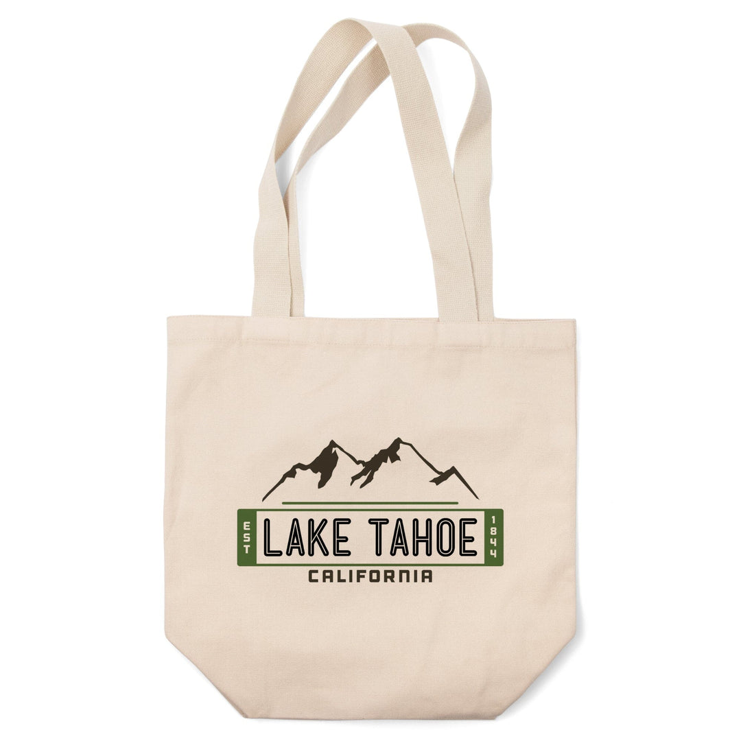 Lake Tahoe, California, Mountain, , Vector, Tote Bag Totes Lantern Press 