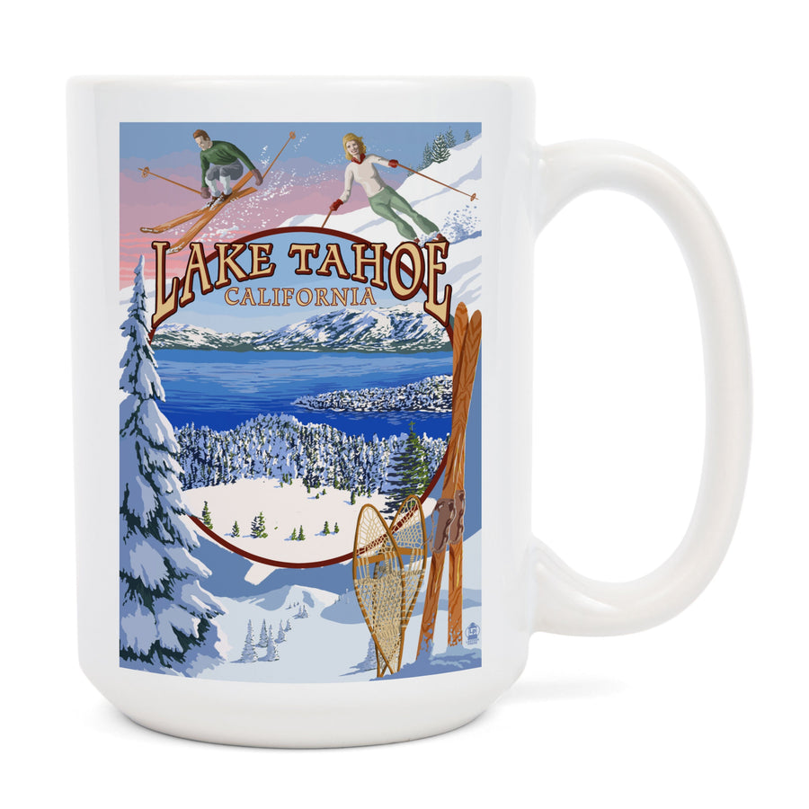 Lake Tahoe, California, Winter Views, Ceramic Mug Mugs Lantern Press 