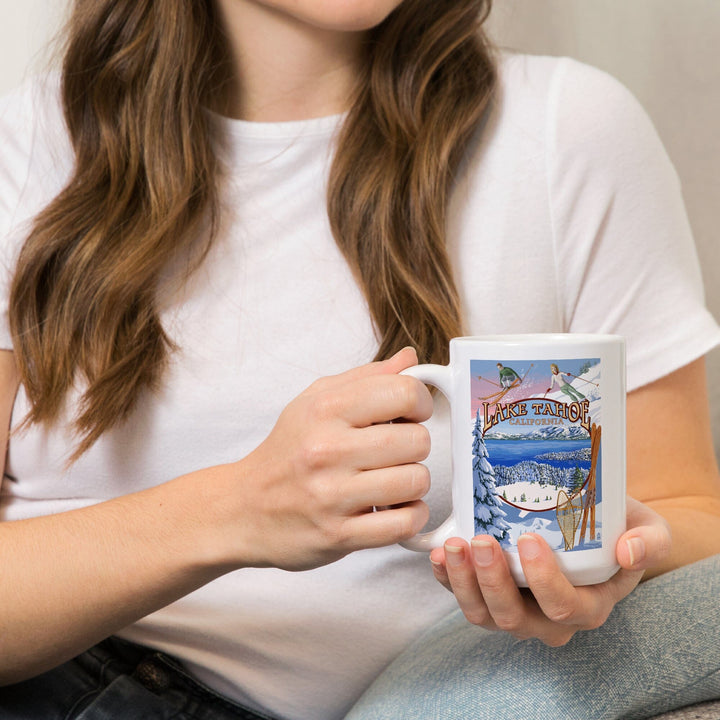 Lake Tahoe, California, Winter Views, Ceramic Mug Mugs Lantern Press 