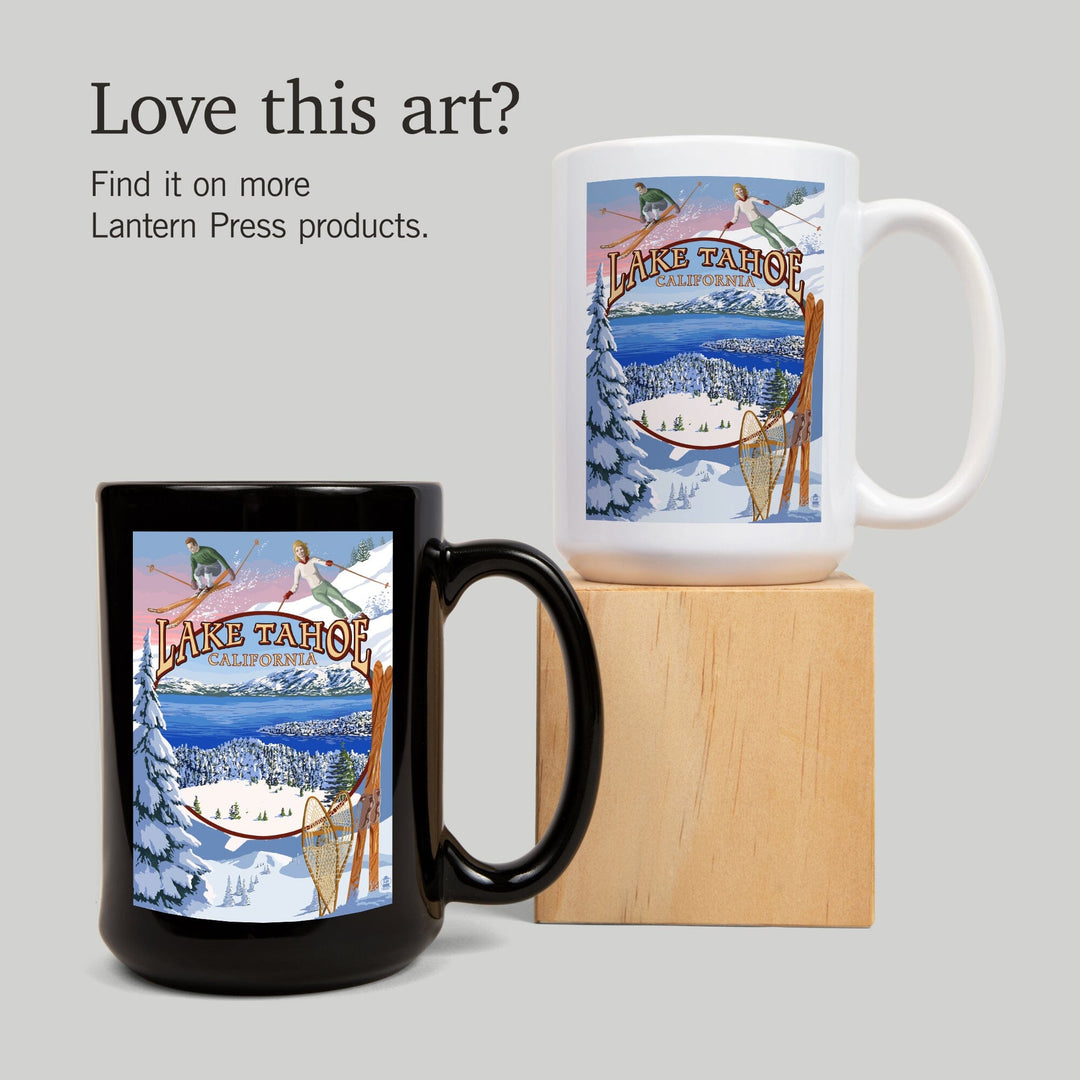 Lake Tahoe, California, Winter Views, Ceramic Mug Mugs Lantern Press 