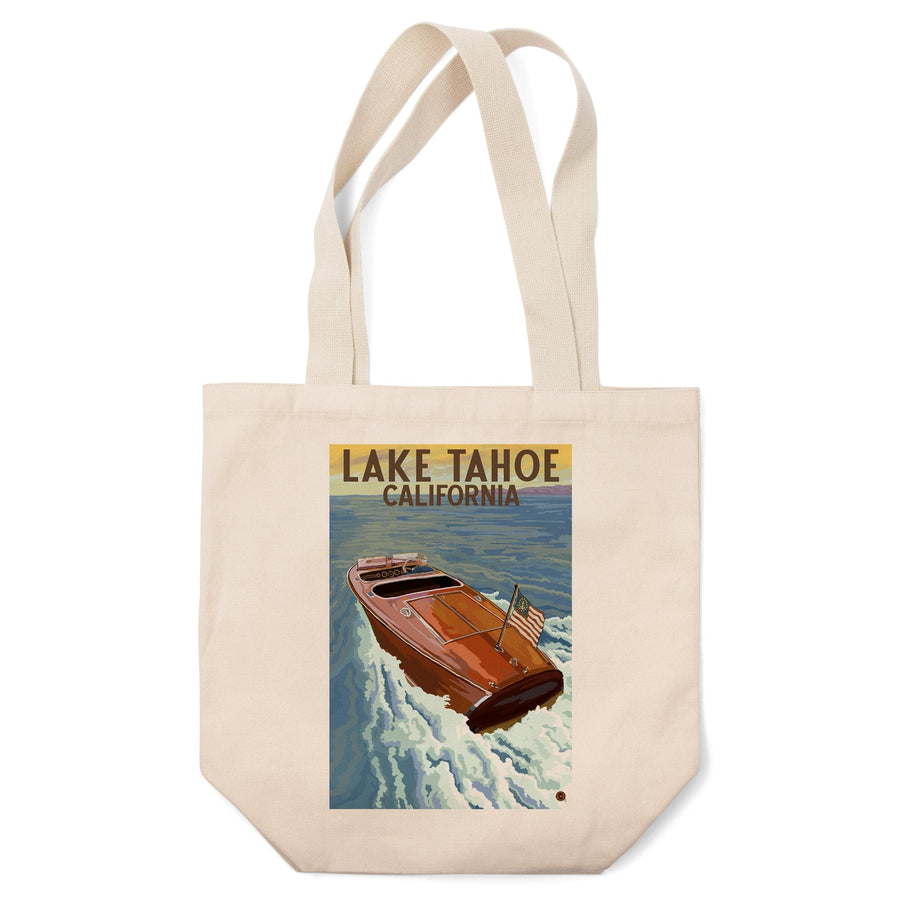 Lake Tahoe, California, Wooden Boat, Tote Bag Totes Lantern Press 
