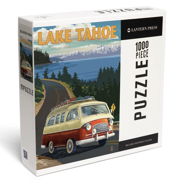 Lake Tahoe, Camper Van, Jigsaw Puzzle Puzzle Lantern Press 