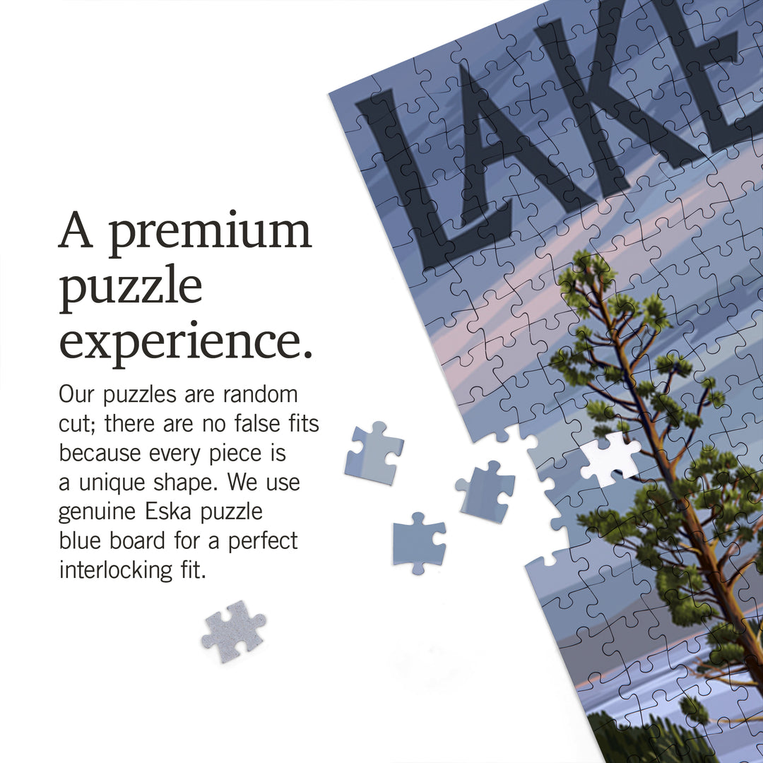 Lake Tahoe, Emerald Bay Scene, Jigsaw Puzzle Puzzle Lantern Press 