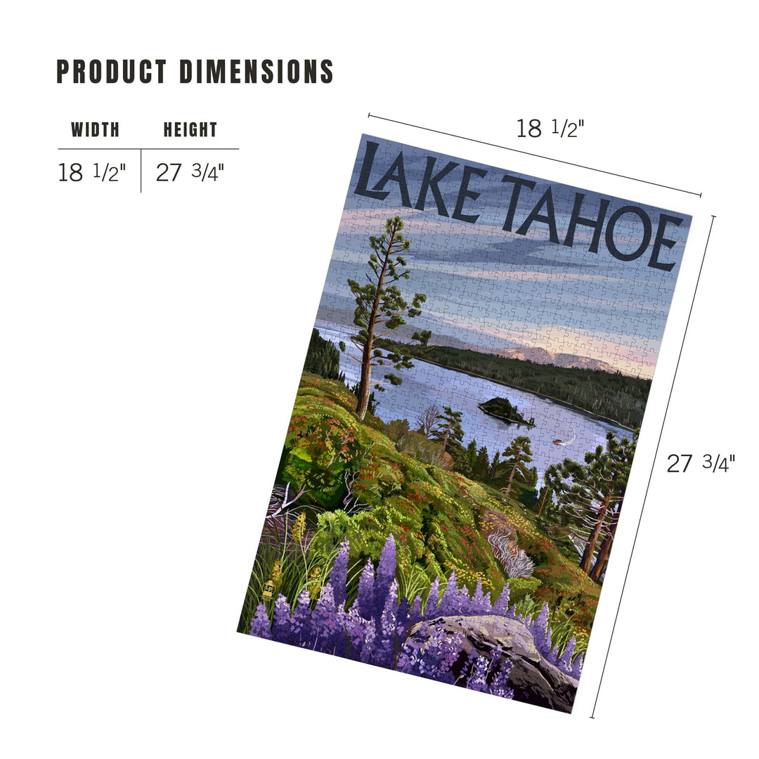 Lake Tahoe, Emerald Bay Scene, Jigsaw Puzzle Puzzle Lantern Press 