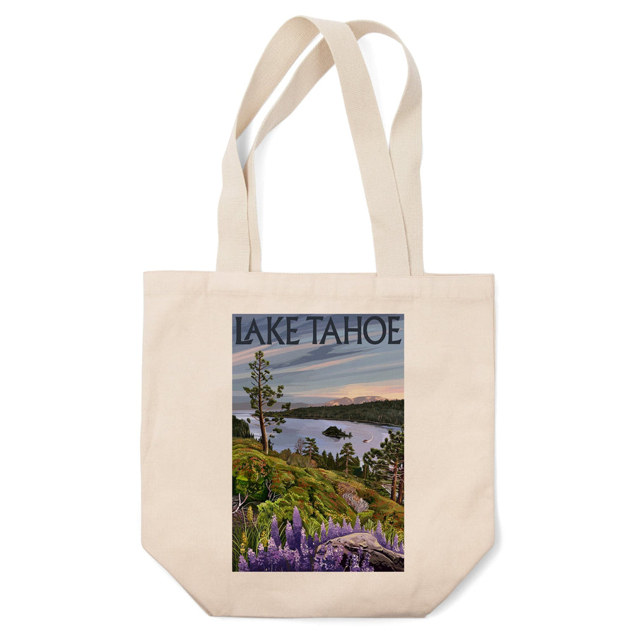 Lake Tahoe, Emerald Bay Scene, Lantern Press Artwork, Tote Bag Totes Lantern Press 
