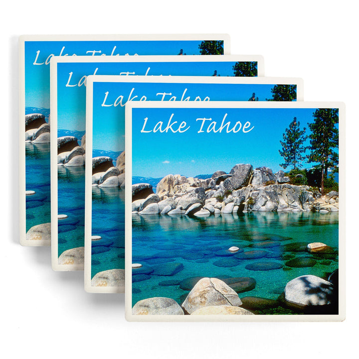 Lake Tahoe, Inlet, Photograph, Coaster Set - Lantern Press