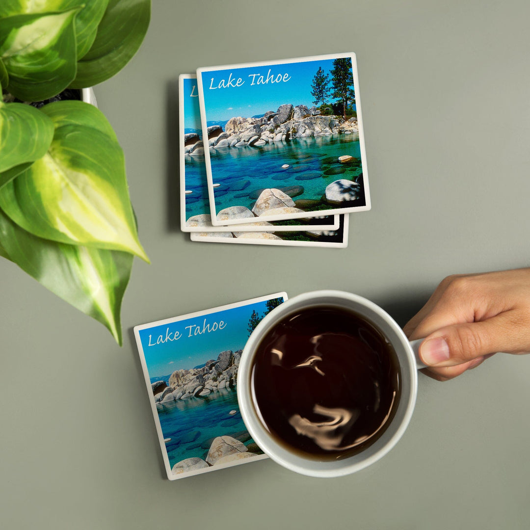 Lake Tahoe, Inlet, Photograph, Coaster Set - Lantern Press