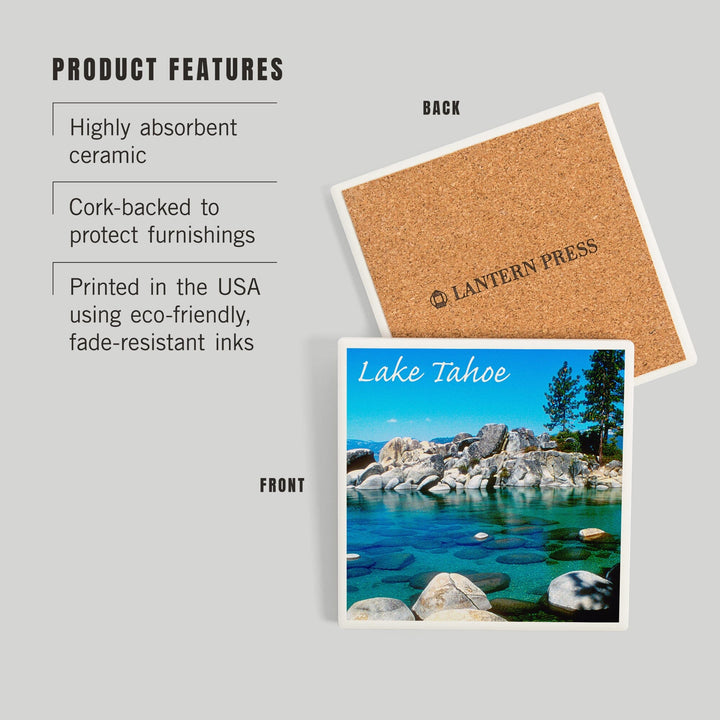Lake Tahoe, Inlet, Photography, Coasters Coasters Lantern Press 