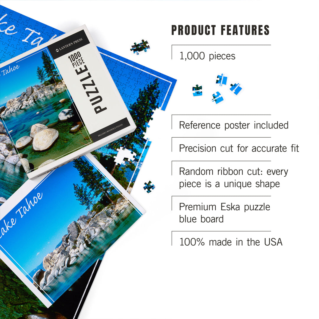 Lake Tahoe, Inlet, Photography, Jigsaw Puzzle Puzzle Lantern Press 