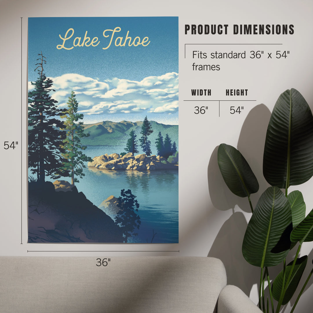 Lake Tahoe, Lithograph, Art & Giclee Prints Art Lantern Press 