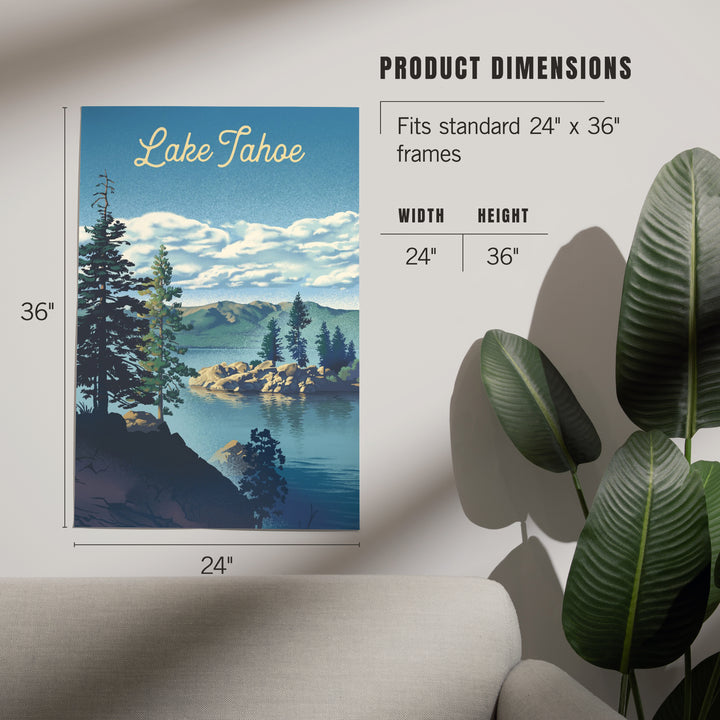 Lake Tahoe, Lithograph, Art & Giclee Prints Art Lantern Press 