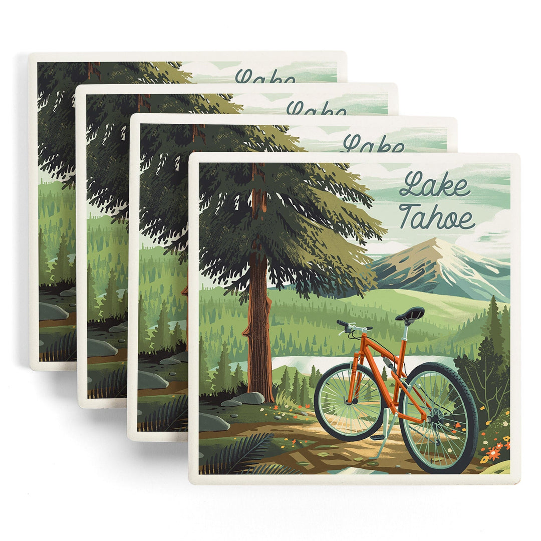 Lake Tahoe, Off To Wander, Cycling in the Mountains, Coasters Coasters Lantern Press 
