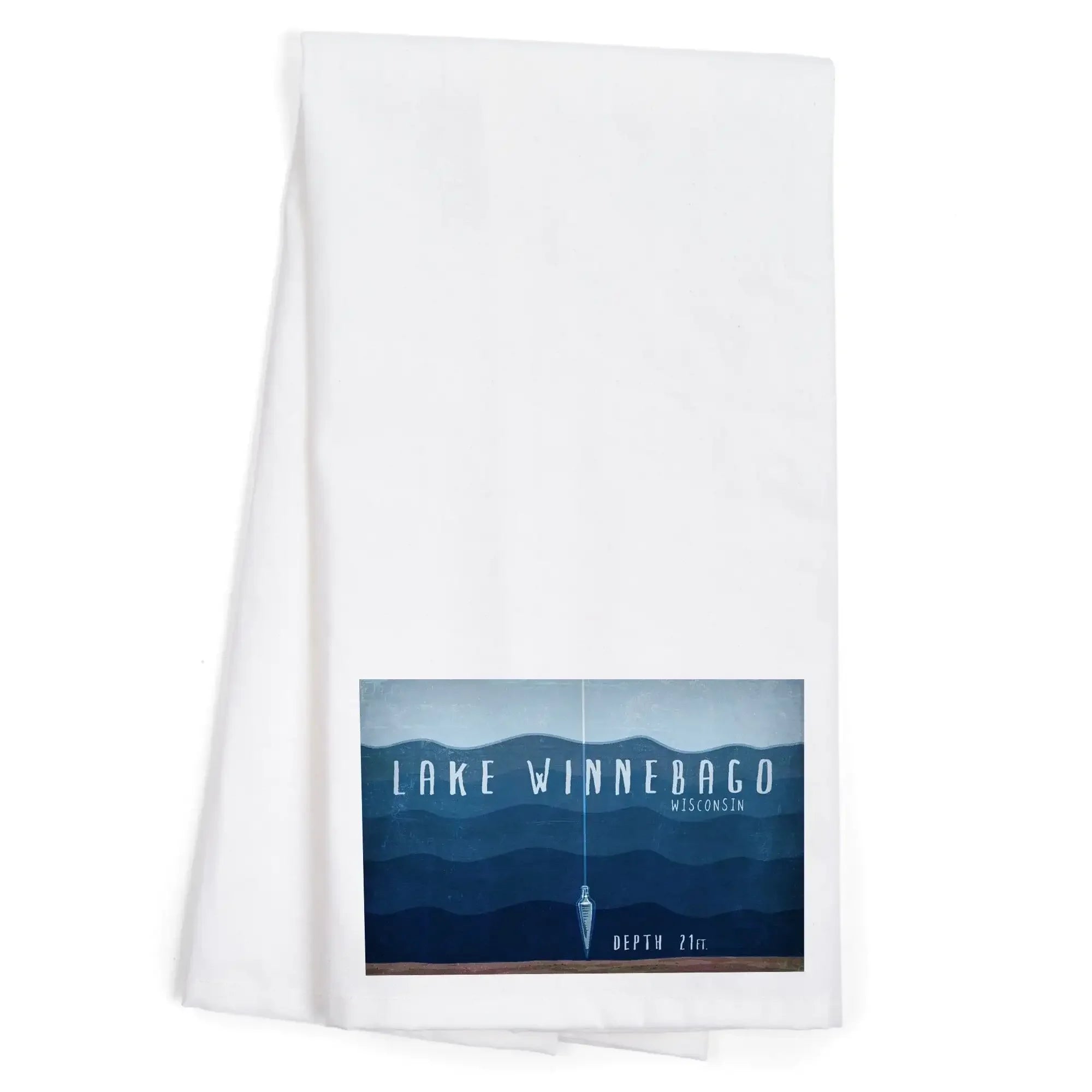 Lantern Press Lake Winnebago Kitchen Tea Towel - Thumbnail 2