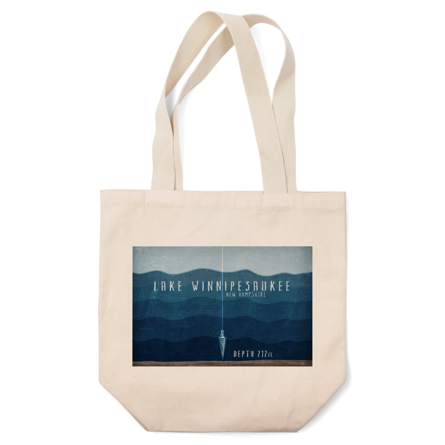 Lake Winnipesaukee, New Hampshire, Lake Essentials, Lake Depth, Tote Bag Totes Lantern Press 