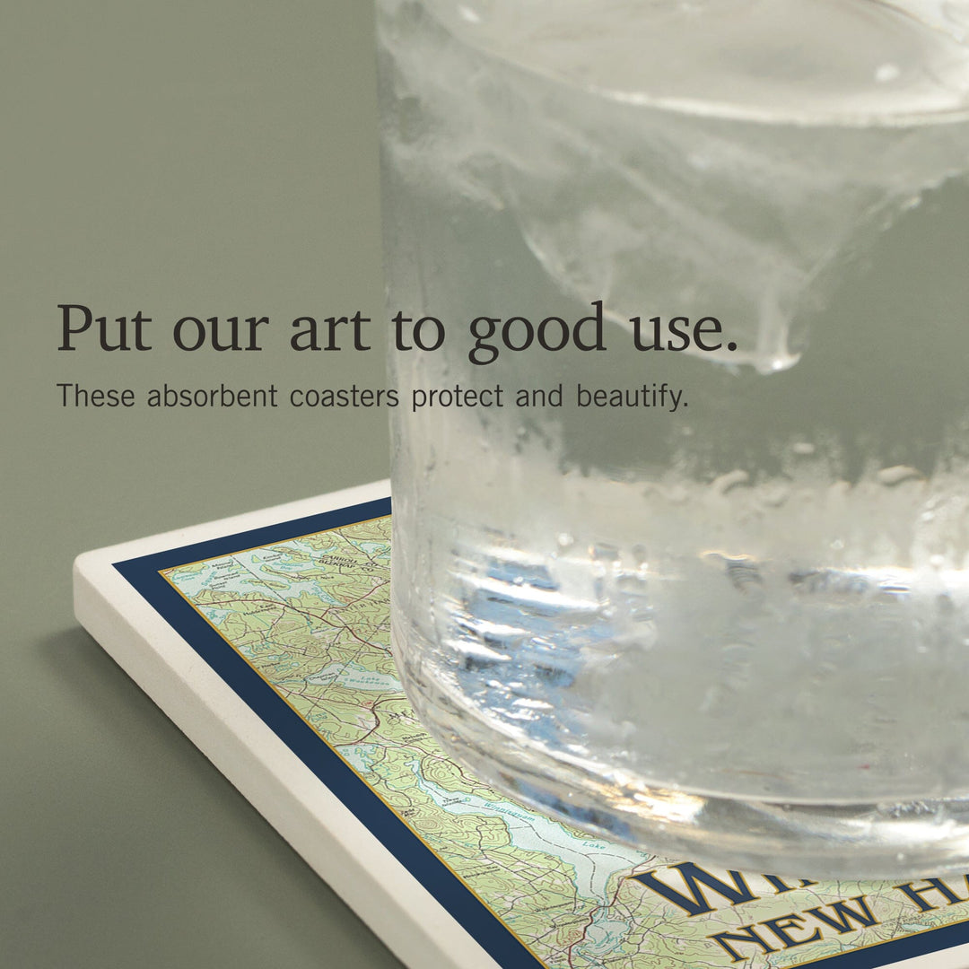 Lake Winnipesaukee, New Hampshire, No Icons, Coasters Coasters Lantern Press 