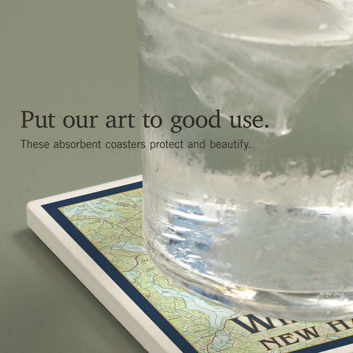 Lake Winnipesaukee, New Hampshire, No Icons, Coasters Coasters Lantern Press 
