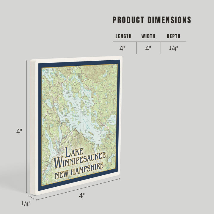 Lake Winnipesaukee, New Hampshire, No Icons, Coasters Coasters Lantern Press 