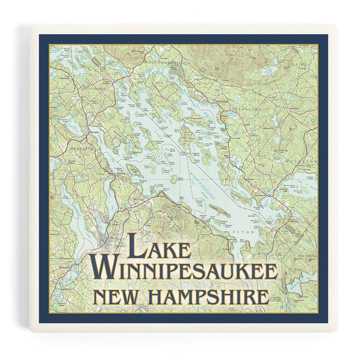 Lake Winnipesaukee, New Hampshire, No Icons, Coasters Coasters Lantern Press Coaster 