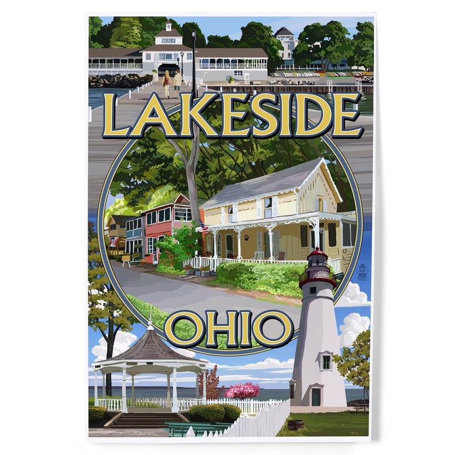 Lakeside, Ohio, Montage Scenes, Art & Giclee Prints Art Lantern Press 