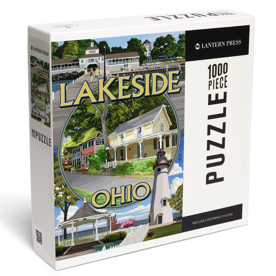 Lakeside, Ohio, Montage Scenes, Jigsaw Puzzle Puzzle Lantern Press 