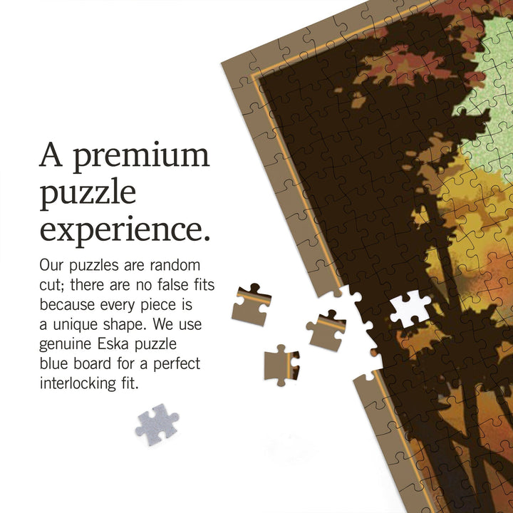 Lancaster County, Pennsylvania, Covered Bridge, Litho, Jigsaw Puzzle Puzzle Lantern Press 