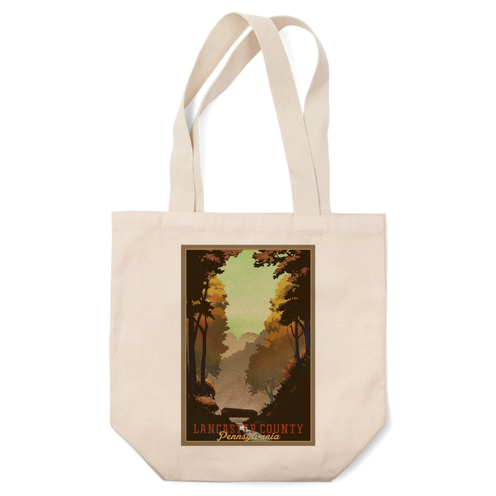 Lancaster County, Pennsylvania, Covered Bridge, Litho, Tote Bag Totes Lantern Press 