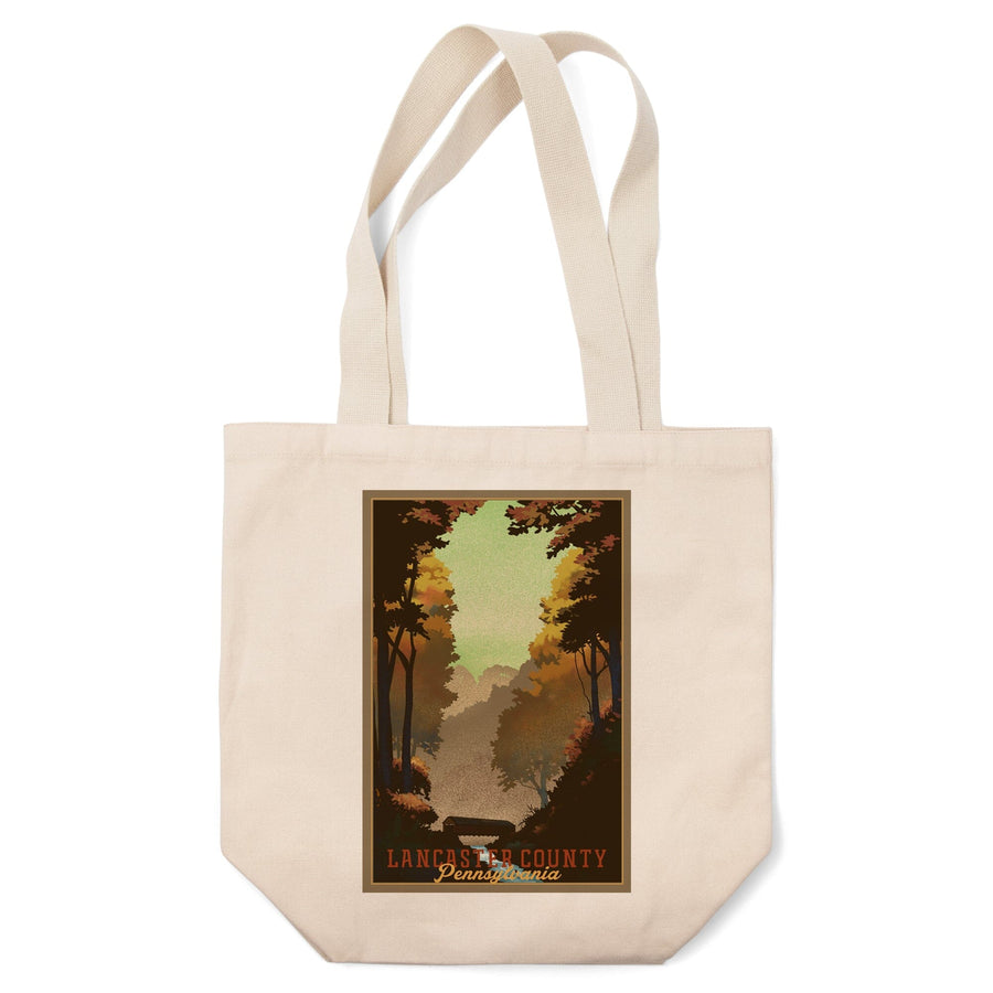 Lancaster County, Pennsylvania, Covered Bridge, Litho, Tote Bag Totes Lantern Press 
