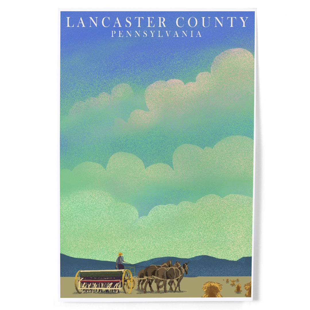 Lancaster County, Pennsylvania, Tractor in Field, Litho, Art & Giclee Prints Art Lantern Press 
