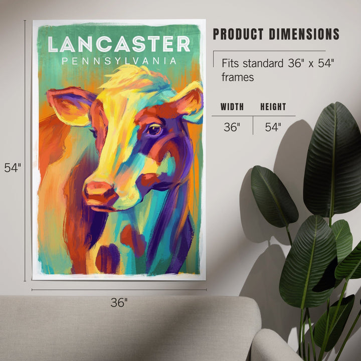 Lancaster, Pennsylvania, Vivid, Cow, Art & Giclee Prints Art Lantern Press 