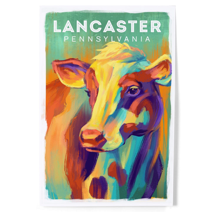 Lancaster, Pennsylvania, Vivid, Cow, Art & Giclee Prints Art Lantern Press 