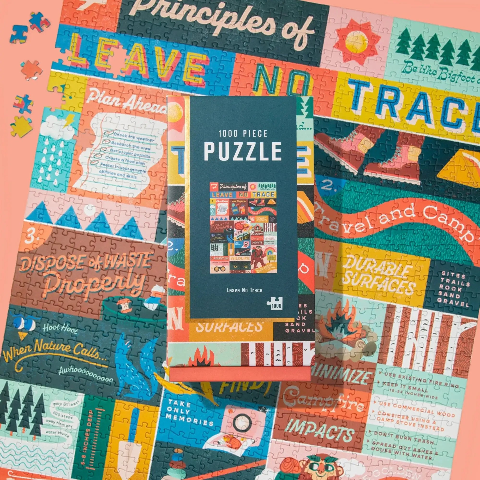 Lantern Press 1000 Piece Jigsaw Puzzle, Leave No Trace