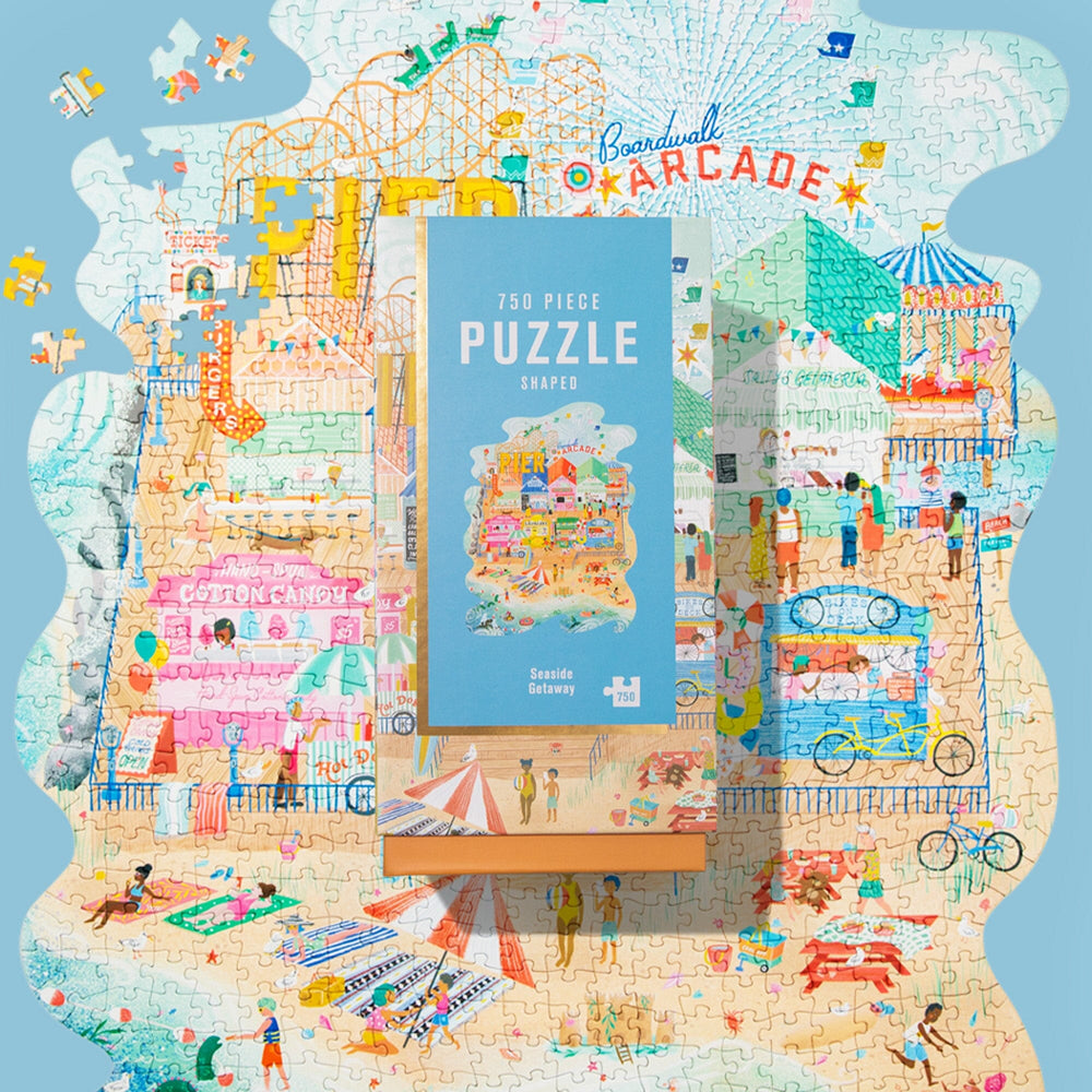 Lantern Press 750 Piece Jigsaw Puzzle, Seaside Getaway Firelight Mini Puzzles Lantern Press 