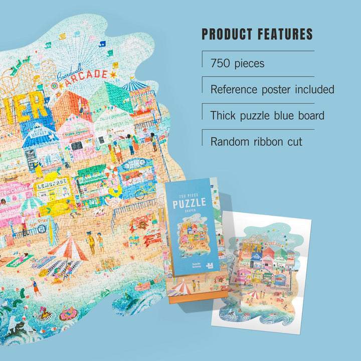 Lantern Press 750 Piece Jigsaw Puzzle, Seaside Getaway Firelight Mini Puzzles Lantern Press 