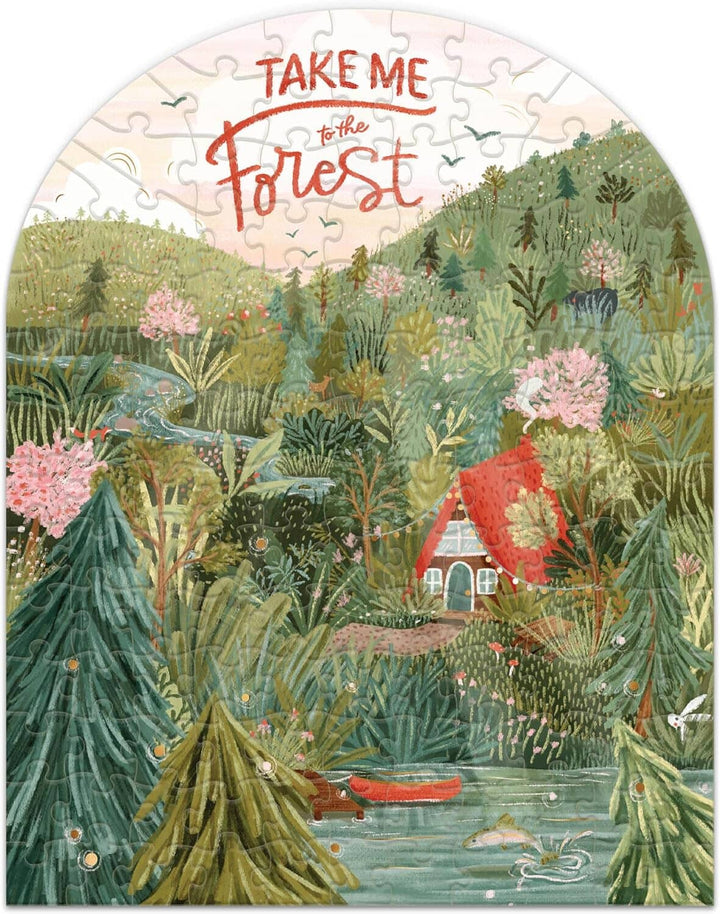 Lantern Press Mini Jigsaw Puzzle for Adults,Take me to The Forest Firelight Mini Puzzles Lantern Press 