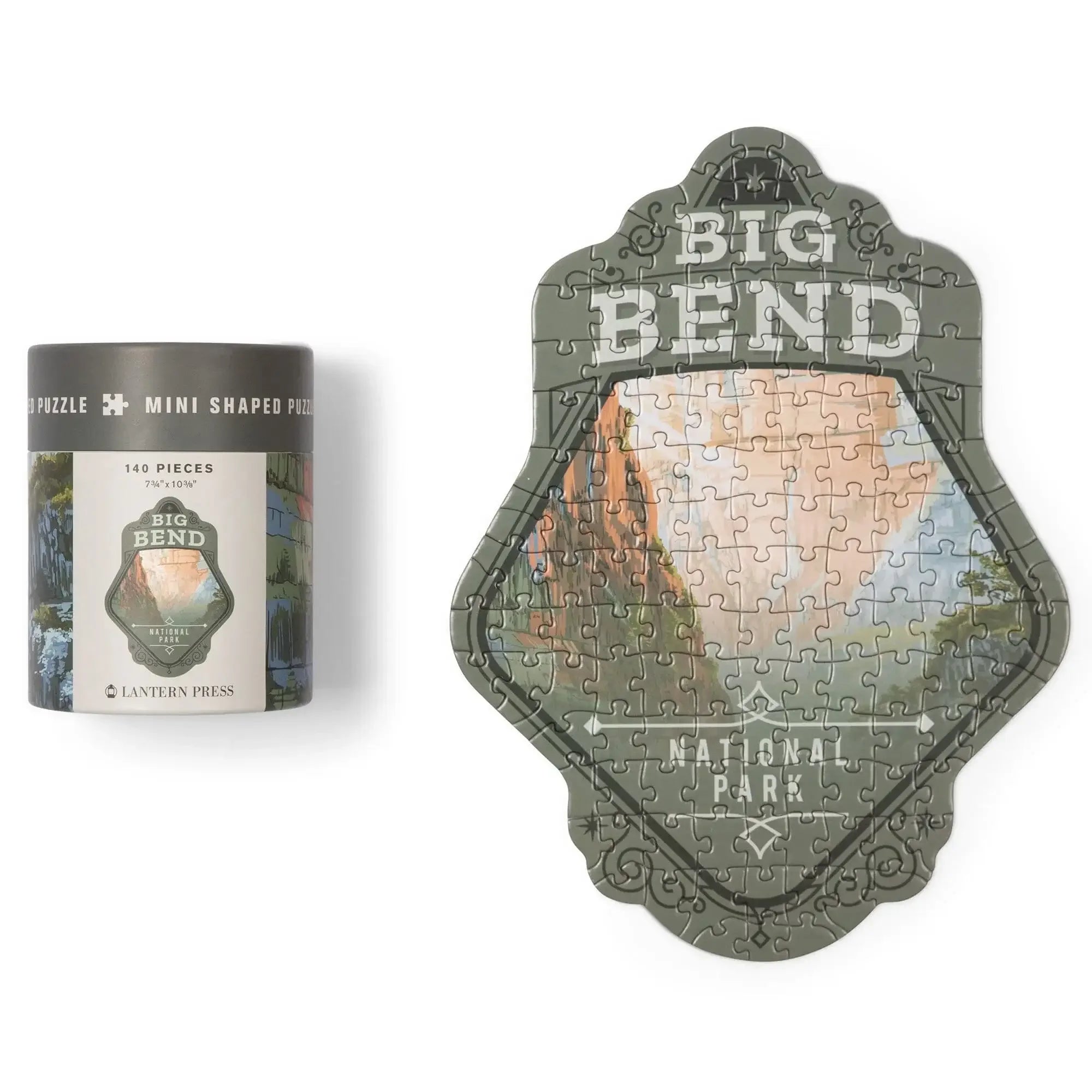 Lantern Press Mini Jigsaw Puzzle, Protect National Parks (Big Bend)