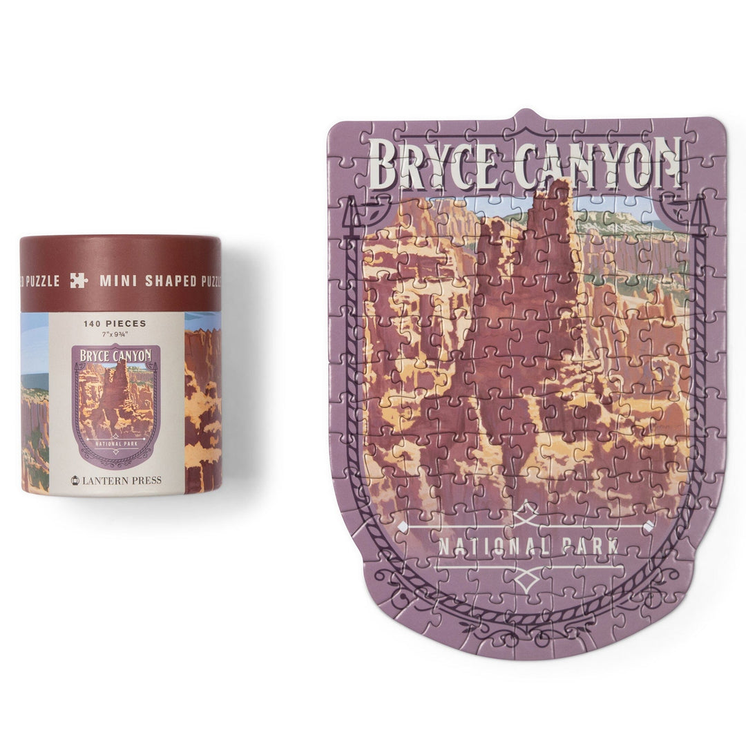 Lantern Press Mini Shaped Adult Jigsaw Puzzle, Protect Our National Parks (Bryce Canyon) Lantern Press 