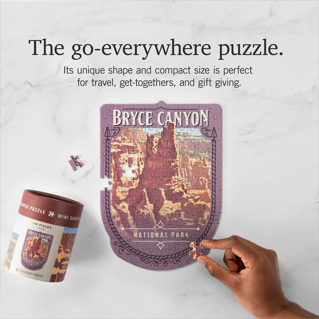 Lantern Press Mini Shaped Adult Jigsaw Puzzle, Protect Our National Parks (Bryce Canyon) Lantern Press 