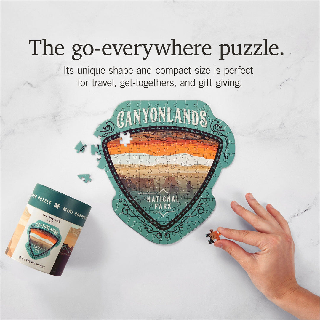 Lantern Press Mini Shaped Adult Jigsaw Puzzle, Protect Our National Parks (Canyonlands) Lantern Press 