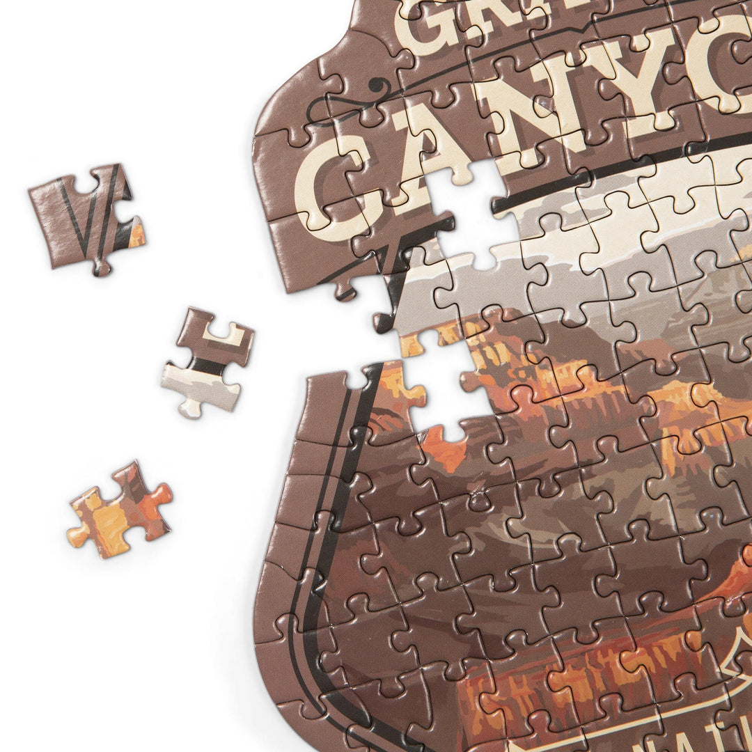 Lantern Press Mini Shaped Adult Jigsaw Puzzle, Protect Our National Parks (Grand Canyon) Lantern Press 