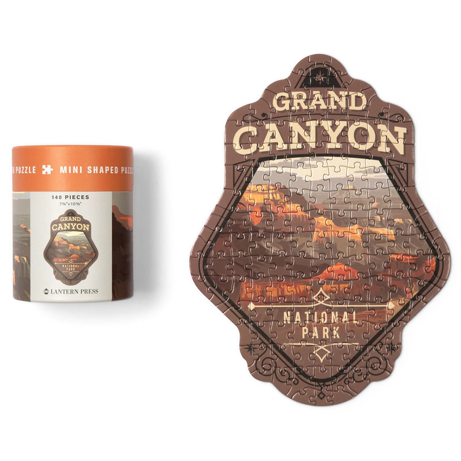 Lantern Press Mini Shaped Adult Jigsaw Puzzle, Protect Our National Parks (Grand Canyon) Lantern Press 