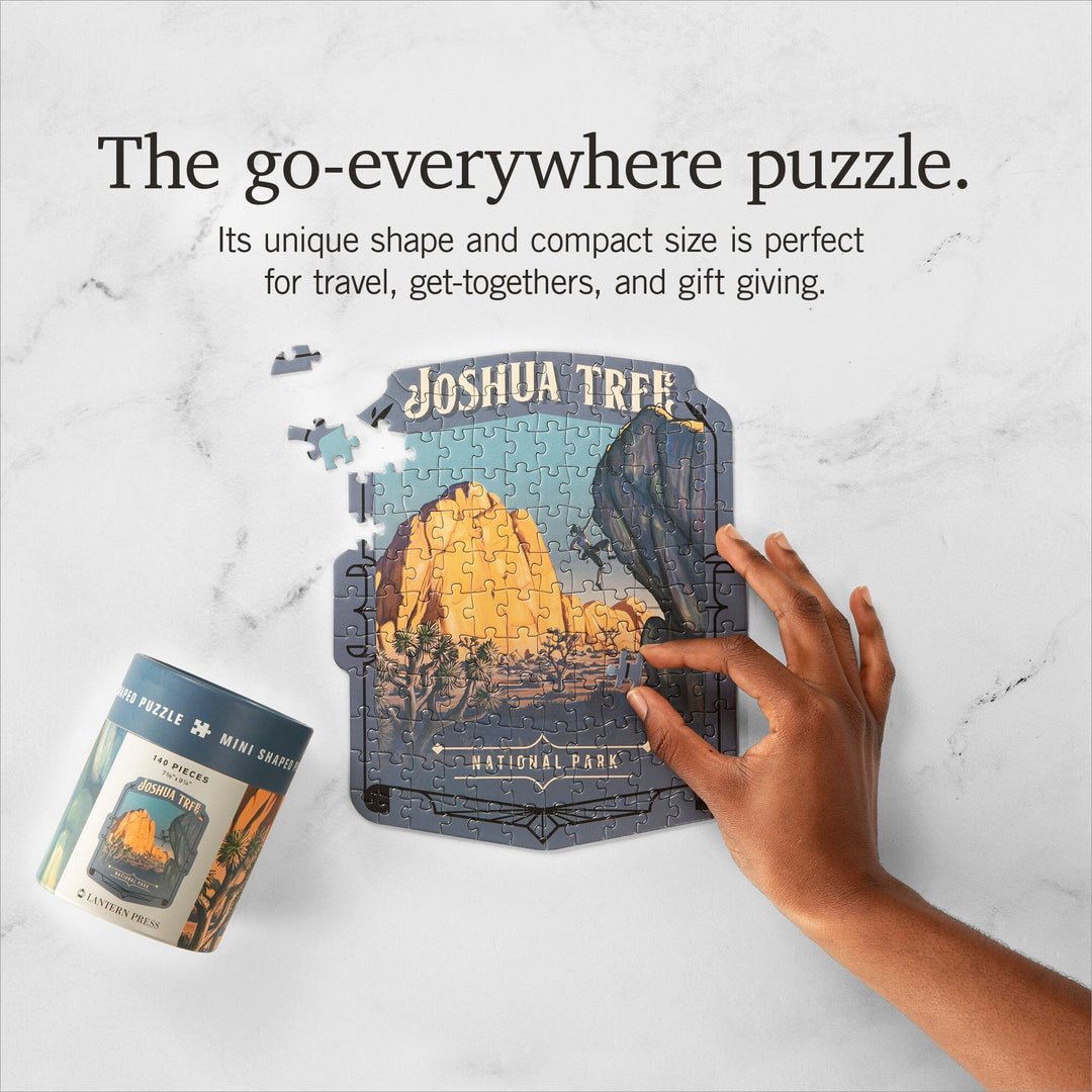 Lantern Press Mini Shaped Adult Jigsaw Puzzle, Protect Our National Parks (Joshua Tree) Lantern Press 