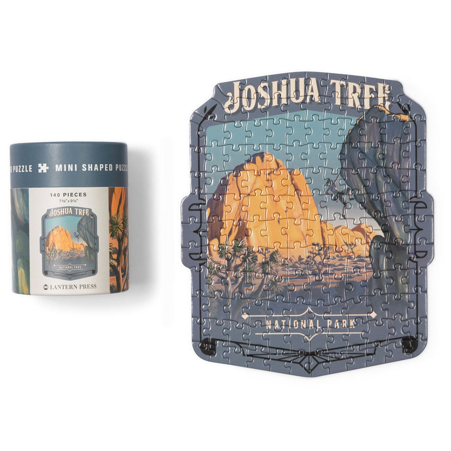 Lantern Press Mini Shaped Adult Jigsaw Puzzle, Protect Our National Parks (Joshua Tree) Lantern Press 