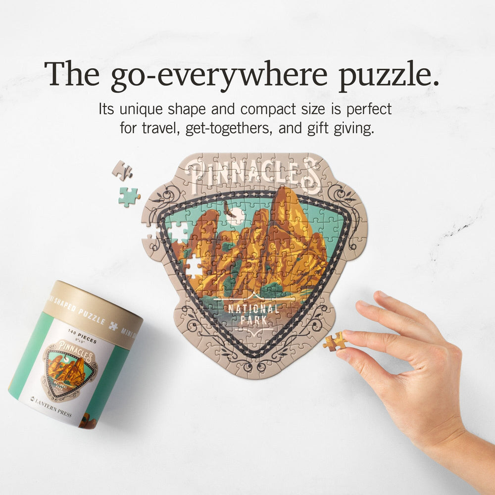 Lantern Press Mini Shaped Adult Jigsaw Puzzle, Protect Our National Parks (Pinnacles) Lantern Press 