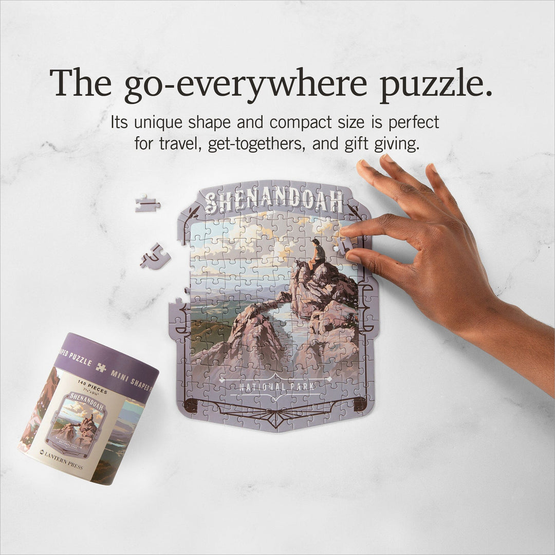 Lantern Press Mini Shaped Adult Jigsaw Puzzle, Protect Our National Parks (Shenandoah) Lantern Press 