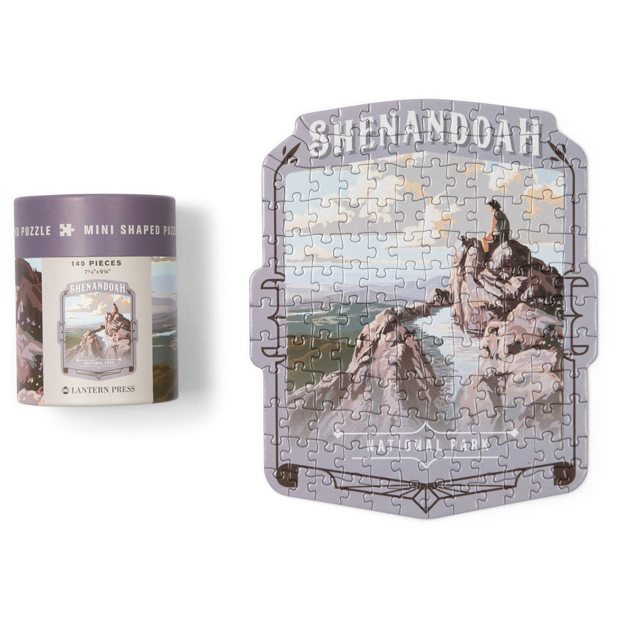 Lantern Press Mini Shaped Adult Jigsaw Puzzle, Protect Our National Parks (Shenandoah) Lantern Press 