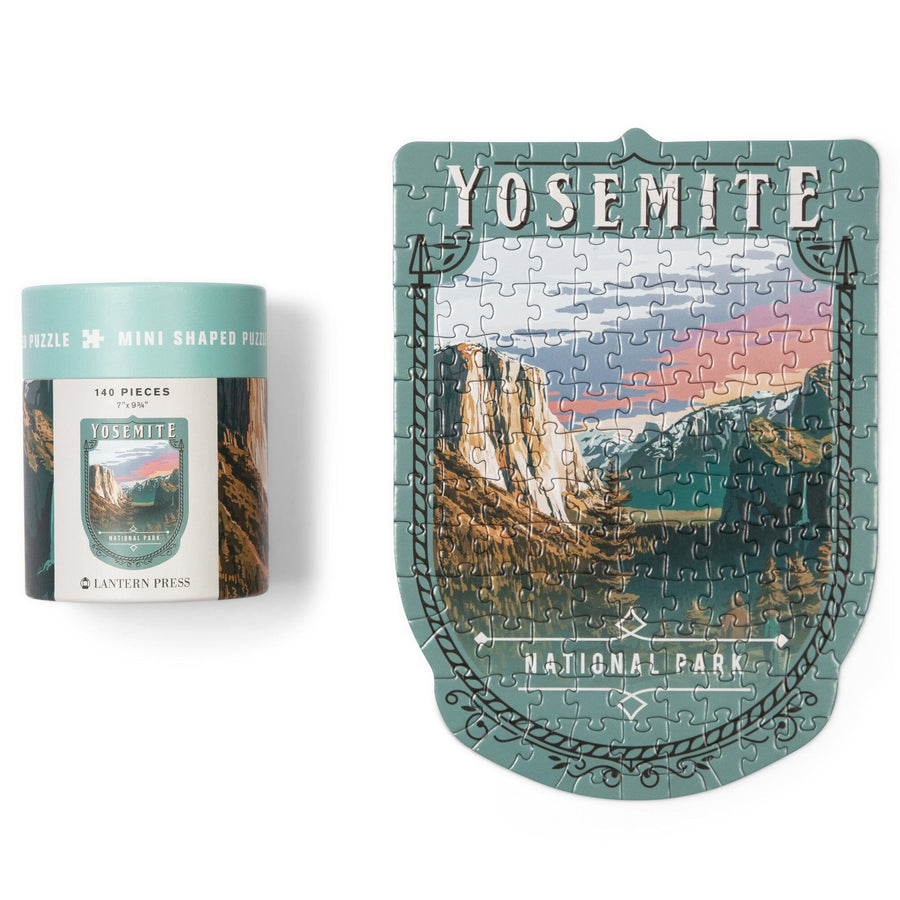 Lantern Press Mini Shaped Adult Jigsaw Puzzle, Protect Our National Parks (Yosemite) Lantern Press 