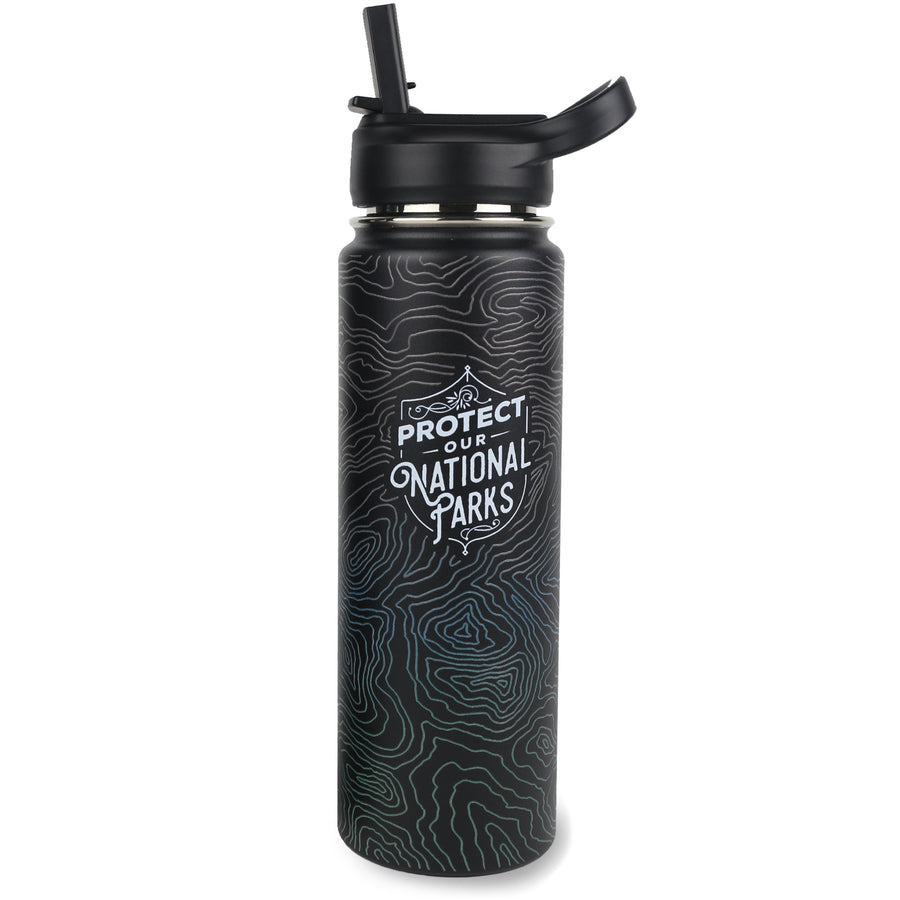 Lantern Press Protect Our National Parks Water Bottle, 24oz. PNP Lantern Press 