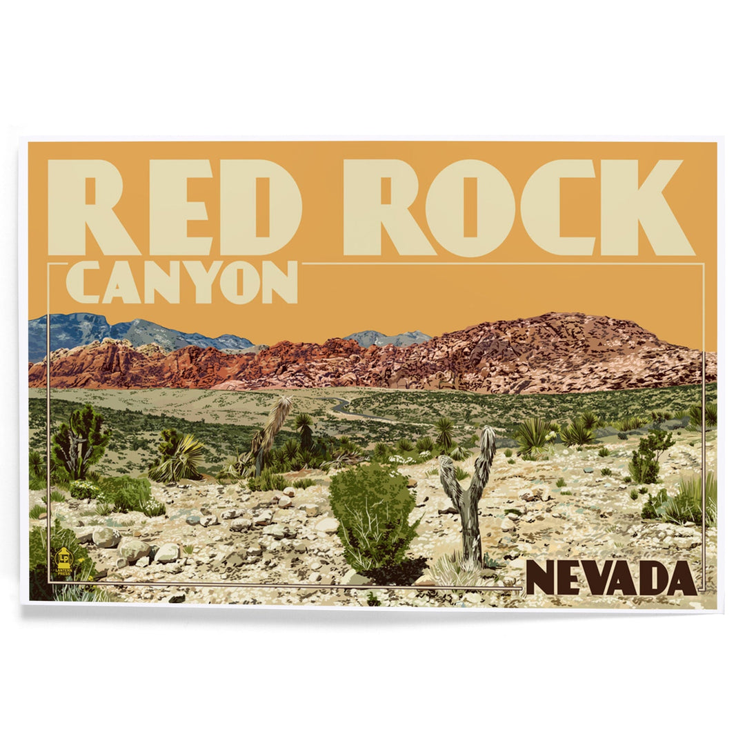 Las Vegas, Nevada, Red Rock Canyon, Art & Giclee Prints Art Lantern Press 
