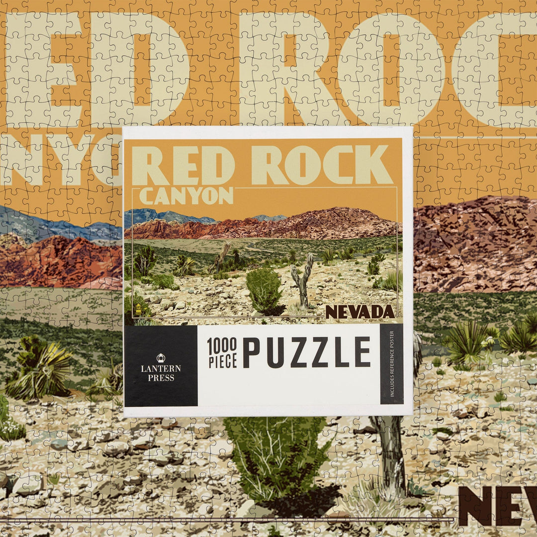 Las Vegas, Nevada, Red Rock Canyon, Jigsaw Puzzle Puzzle Lantern Press 