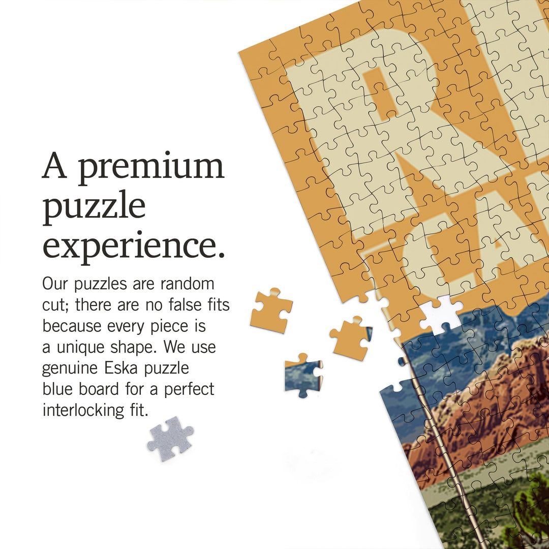 Las Vegas, Nevada, Red Rock Canyon, Jigsaw Puzzle Puzzle Lantern Press 